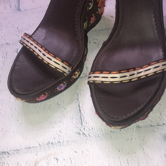 🔹Sam Edelman Boho Embellished Wedge Platform Sandals - Picture 4 of 8